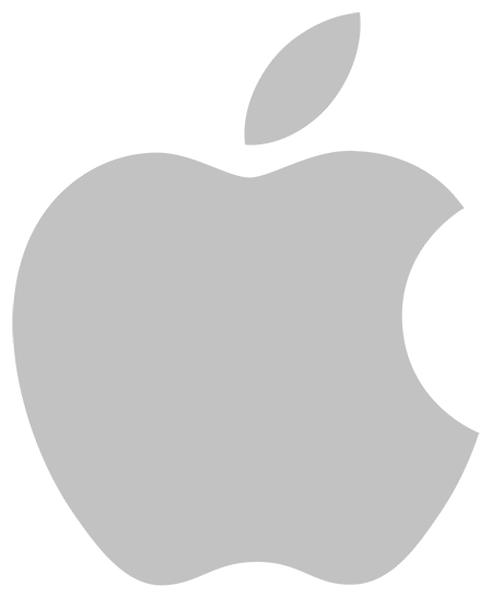 apple logo gray